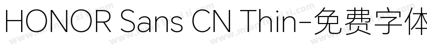 HONOR Sans CN Thin字体转换